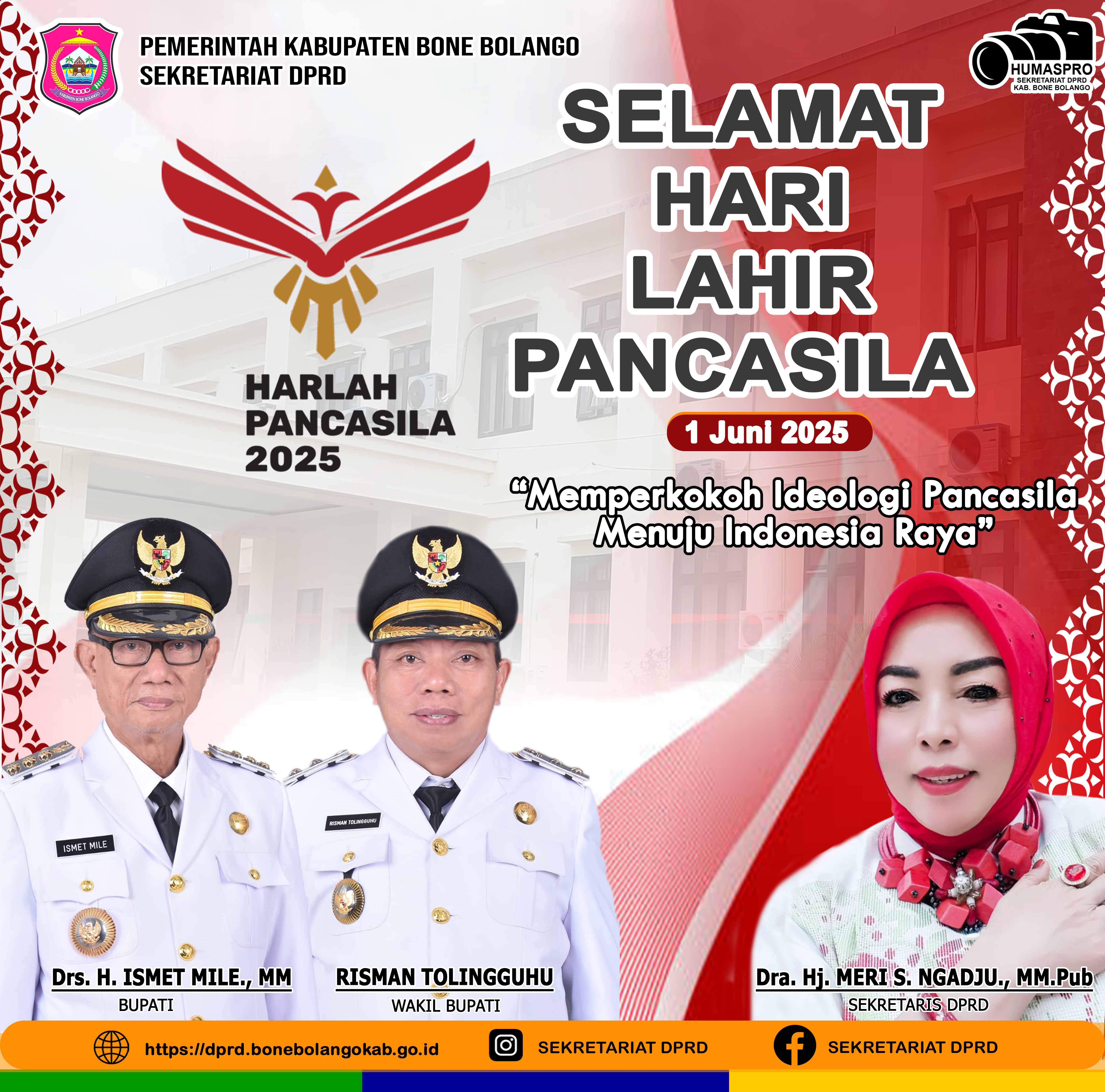 UCAPAN SELAMAT MEMPERINGATI HARI LAHIR PANCASILA  TAHUN 2025
